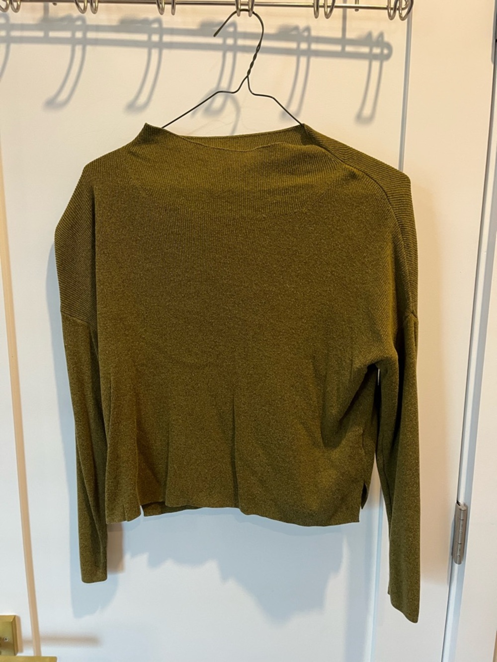 J. Crew Olive Green Lightweight Knit Pullover